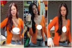 Pedagang Cantik Tidak Pakai Bra dan Baju Tak Dikancing,  Pikat Pembeli di Thailand