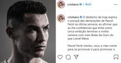 Ronaldo Bantah Tudingan Ambisi Lewati Jumlah Trofi Ballon dOr Messi 