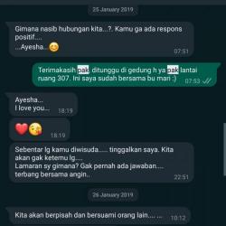 Bikin Heboh, Ini Pesan Rayuan Dosen DA ke Mahasiswinya