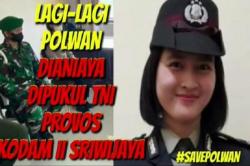 Anggota Provost TNI Kodam Sriwijaya Pukul Polwan Jadi Viral 