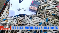 Video Bea Cukai Musnahkan Rokok Ilegal