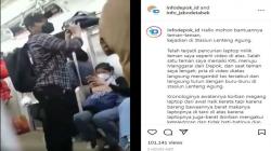 Pencurian Laptop di Kereta Commuter Line Terekam Video Handphone Penumpang