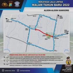 Ini Rekayasa Arus Lalulintas Malam Tahun Baru 2022 di Kanigoro Blitar