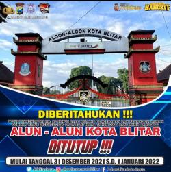 Penutupan Aloon-Aloon Kota Blitar Selama Tahun Baru