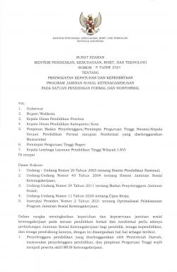 Ini Tujuan Mendikbudristek Keluarkan Surat Edaran Jamsostek di Satuan Pendidikan