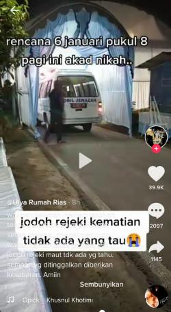 Viral, Rencana Pernikahan, justru Pemakaman