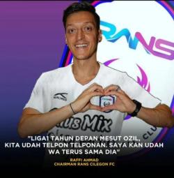 Jika Raffi Ahmad Sukses Usung Mesut Ozil ke RANS Cilegon