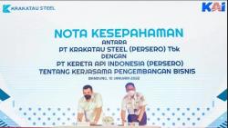 KAI dan Krakatau Steel Jalin Kerja Sama Optimalisasi Baja dan Angkutan