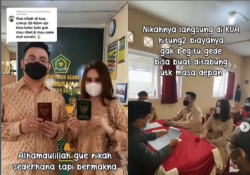 Sejoli Ini Tidak Gensi, Nikah Hanya di KUA Beberkan Biaya Sangat Murah