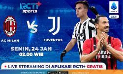 Ini Link Live Streaming AC Milan Vs Juventus di RCTI+