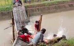 Ini Kata Polisi soal Warga Berjatuhan ke Sungai Setelah Jembatan Putus