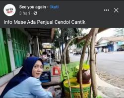 Viral! Wanita Cantik Penjual Cendol di Cilongok Banyumas Curi Perhatian Netizen