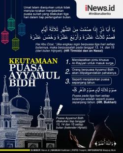 Infografis Puasa Ayyamul Bidh Bulan Rajab