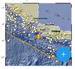 Gempa di Bayah 5,5 SR Goyang Banten dan Jabodetabek, Tak Berpotensi Tsunami