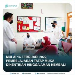 Sikapi Penyebaran Covid-19 Varian Omicron,  Bupati Pati Kembali Hentikan PTM mulai 14 Februari