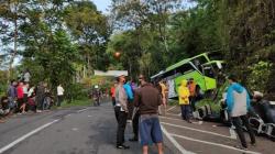 Bus Pariwisata Bawa 53 Siswa Rem Blong Tabrak Tebing di Purbalingga, Ini Foto-Fotonya