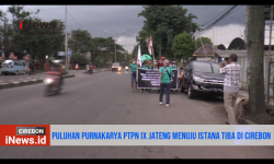 Video Longmarch Puluhan Purnakarya PTPN IX Jateng untuk Temui Jokowi Tiba di Cirebon