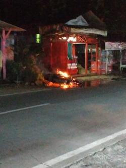 Usai Mengisi BBM,  Motor Terbakar di Cianjur