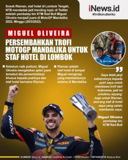 Miguel Oliveira Persembahkan Trofi MotoGP Mandalika ke Staf Hotel