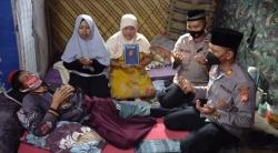 Polres Garut Bantu Warganya yang 4 Bulan Terbaring Akibat Sakit Lambung Kronis dan Anak Yatim Piatu