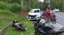 Mobil vs Motor Di Pangandaran, Pengendara Motor Luka Berat