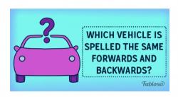 Tes IQ Bisa Bikin Kamu Garuk-garuk kepala, Kendaraan Mana Ejaanya Sama Maju & Mundur