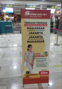 Maskapai Super Air Jet Ramaikan Bandara Sultan Hasanuddin