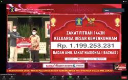 Sukseskan Gerakan Cinta Zakat, Kemenkumham RI Serahkan Lebih Dari Rp1 Miliar Zakat ke Baznas