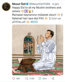 Mesut Ozil Ucapkan Selamat Idul Fitri Berbahasa Indonesia