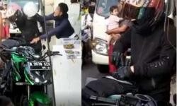 Perkelahian antara Pengedara Motor Gede Tondongkan Pistol Vs Warga hanya Gunakan Helm