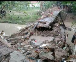 Jembatan Penghubung Ambruk, Akses Warga Desa Kedungsana Terputus