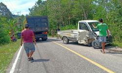 Tabrakan Beruntun Sepeda Motor dan Pikap di Barito Utara, Satu Orang Luka Parah