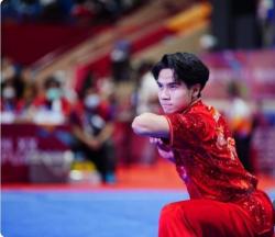 Mahasiswa Ubaya Sumbangkan Emas Cabang Wushu dalam Sea GAmes 2021