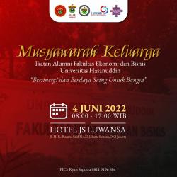 Musyawarah dan Pemilihan Ketua IKAFE Unhas Akan Digelar 4 Juni 2022 di Jakarta