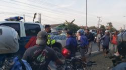 Akibat Tidak Nyalakan Sein, Dua Sepeda Motor Terlibat Kecelakaan