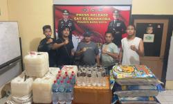 Polres Bima Kota Sita Ratusan Liter Miras Tradisional