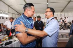 Nonton Formula E di Sirkuit Ancol, AHY Disambut Akrab Anies Baswedan