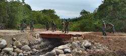 Jembatan TMMD Negri Antara Finishing, Akses Menuju Wisata Gajah dan Pertanian Masyarakat