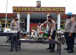 Puluhan Knalpot Bising Dimusnahkan Polres Cirebon Kota, Masih Membandel Akan ada Sangsi dan Denda