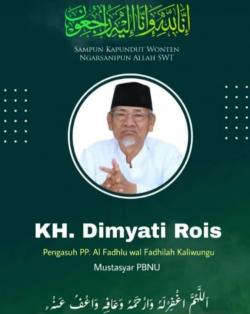 Kabar Duka, Mustasyar PBNU KH Dimyati Rois Meninggal Dunia