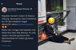 Eskalator dan Lift Rusak, Ibu Hamil Kelelahan Naik Tangga Stasiun Cakung