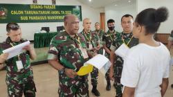 Kasdam XVIII Kasuari Pimpin Sidang Parade Catar Akmil TA. 2022 Sub Pandasus Manokwari