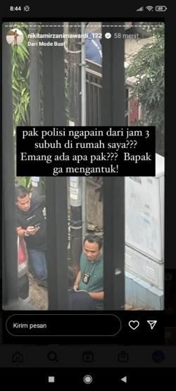 Rumah Nikita Mirzani Didatangi Polisi Menjelang Subuh, Ada Apa?