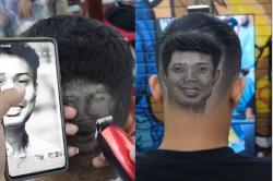 Viral! Tukang Cukur Rambut Gambar Wajah Eril Di Kepala Pelanggan, Hasilnya Tuai Pujian