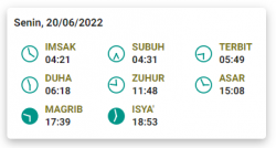 Jadwal Sholat Pemalang dan Sekitarnya Hari Ini Senin 20 Juni 2022, Lengkap dengan Waktu Dhuha