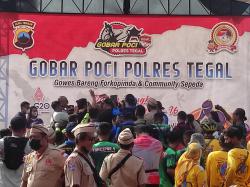 Hujan Hadiah dan Doorprize Warnai Goes Bareng Poci Polres Tegal