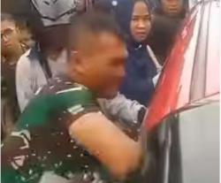 Viral Seorang Anggota TNI Pecahkan Kaca Mobil Selamatkan Bayi yang Terkunci, Sampai Banjir Pujian Ne