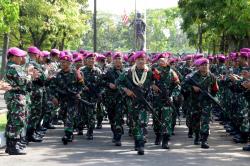 Setahun Tugas di Papua, Satgas Muara dan Perairan Kembali ke Barak