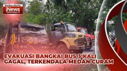 Video 3 Unit Derek Diterjunkan Evakuasi Bangkai Bus dari Jurang, Evakuasi Terkendala Medan Curam