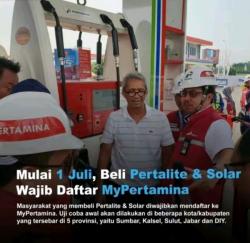 Membeli BBM Subsidi Diwajibkan Punya Aplikasi MyPertamina